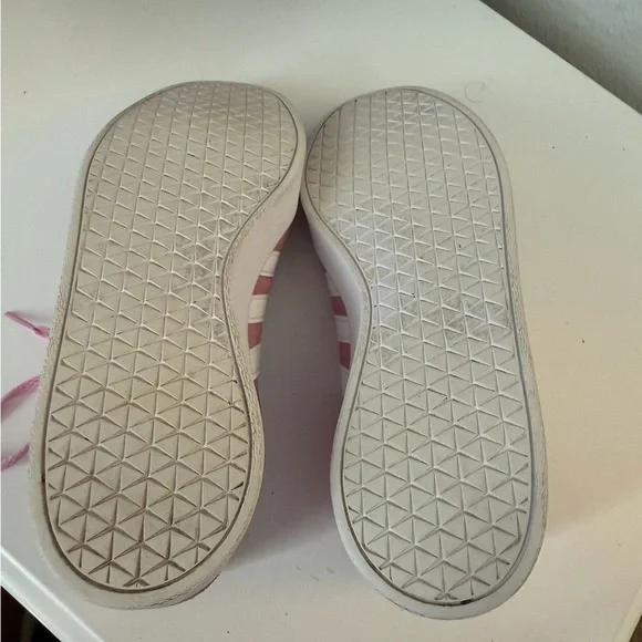 Adidas Women's Suede Pink and White Sneakers - Picture 6 of 6